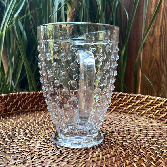 Large 40.5 oz Glass Hobnail Pitcher - Picture 7 of 13